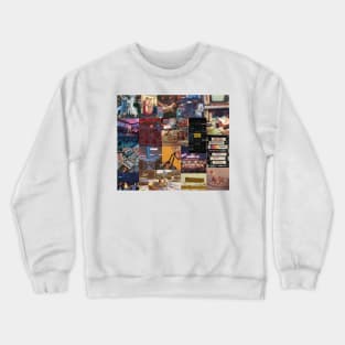 vintage 80s aesthetic collage Crewneck Sweatshirt